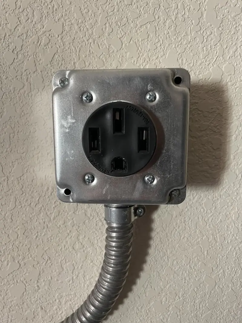 NEMA 14-50 outlet installed for Electrical Panel Upgrade in Ettrick